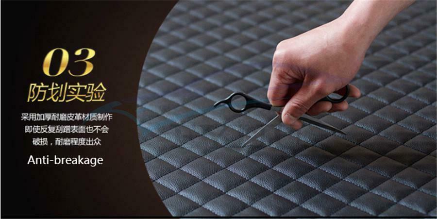 Universal Car Armrest Box Mat PU Leather Armrest Pad Armrest Top Mat Liner Black