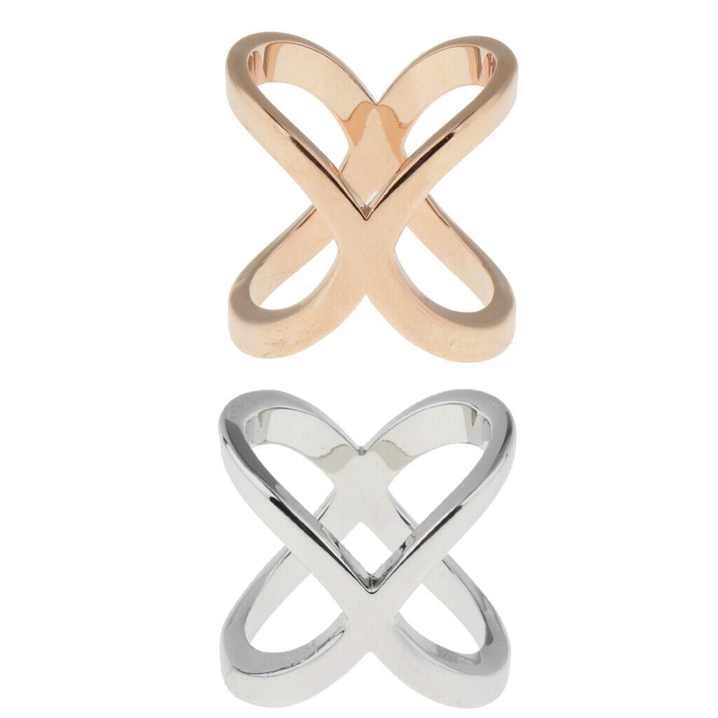 2pcs Scarf  Silk Scarf Clip Brooch Pin for Women Elegant X Cross Shape