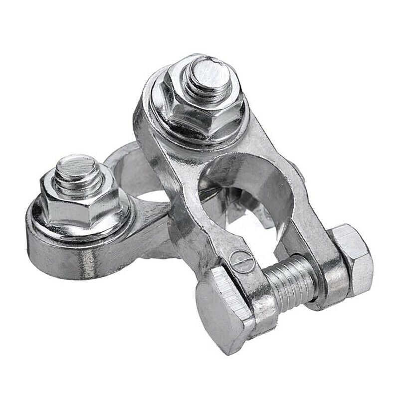 2PCS Car Battery Clamp Terminal Connector Aluminum Zinc Pile Head 16-18mm Copper