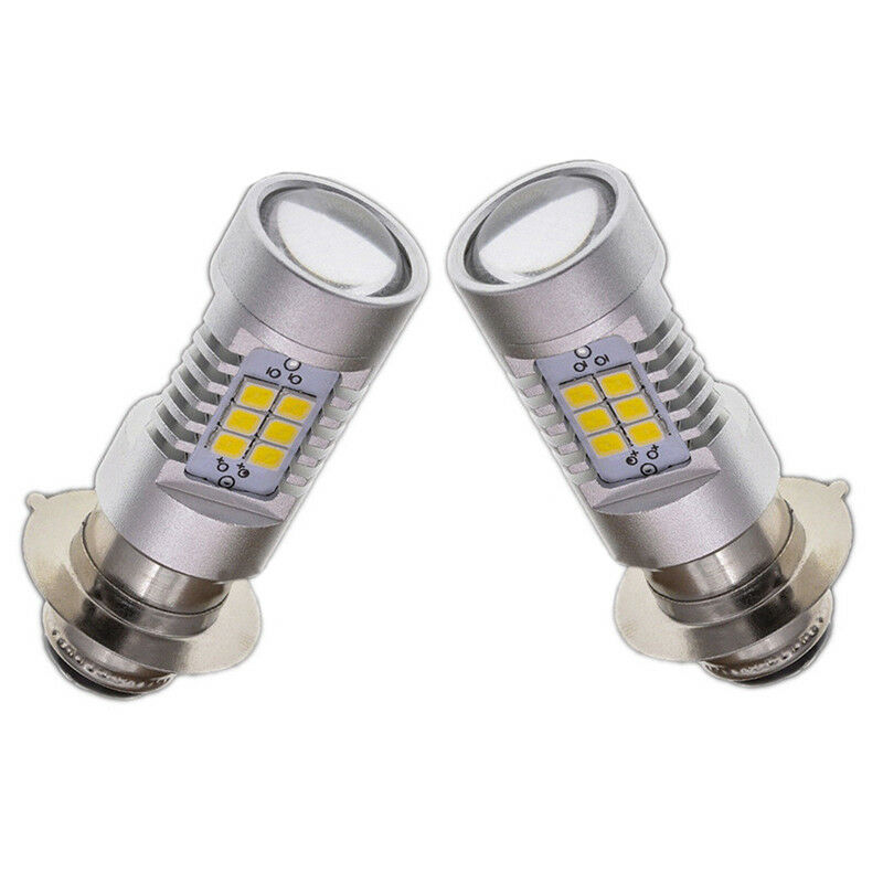 12V H6M P15D Moped Scooter LED Headlight Bulb Fog Light Projector Lens 1000 Lums