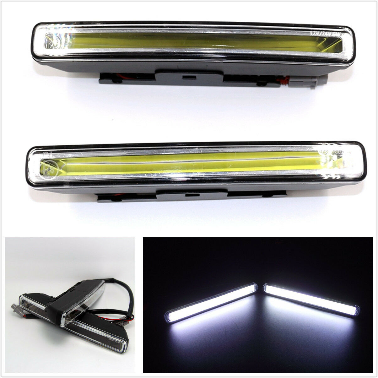 20W COB 6000K Xenon White LED Light aluminum alloy DRL Driving Fog Lamps E4 Mark