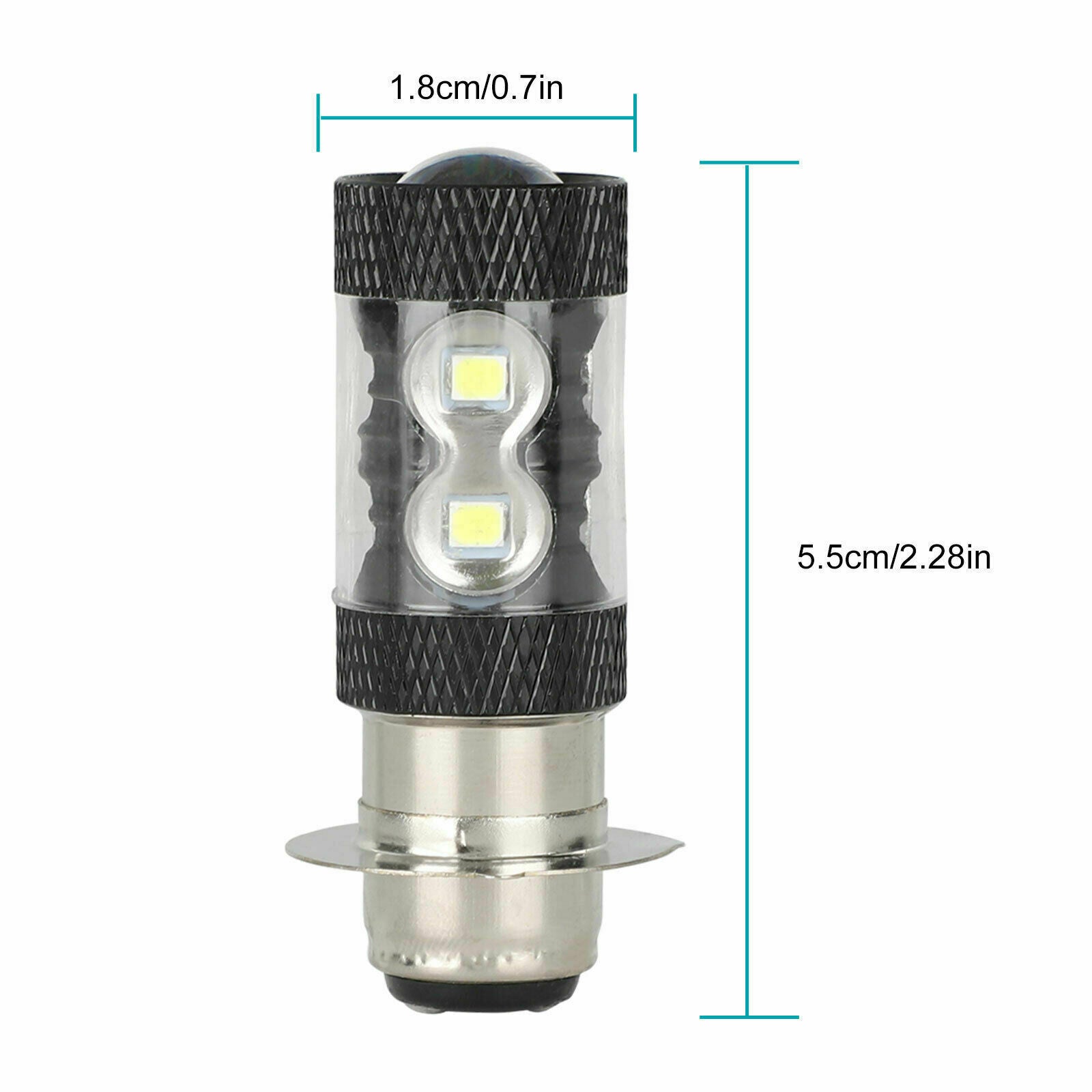 2PC 6000K HID White H6M LED Headlight For Yamaha YFZ450R Rhino 700 Raptor YFM660