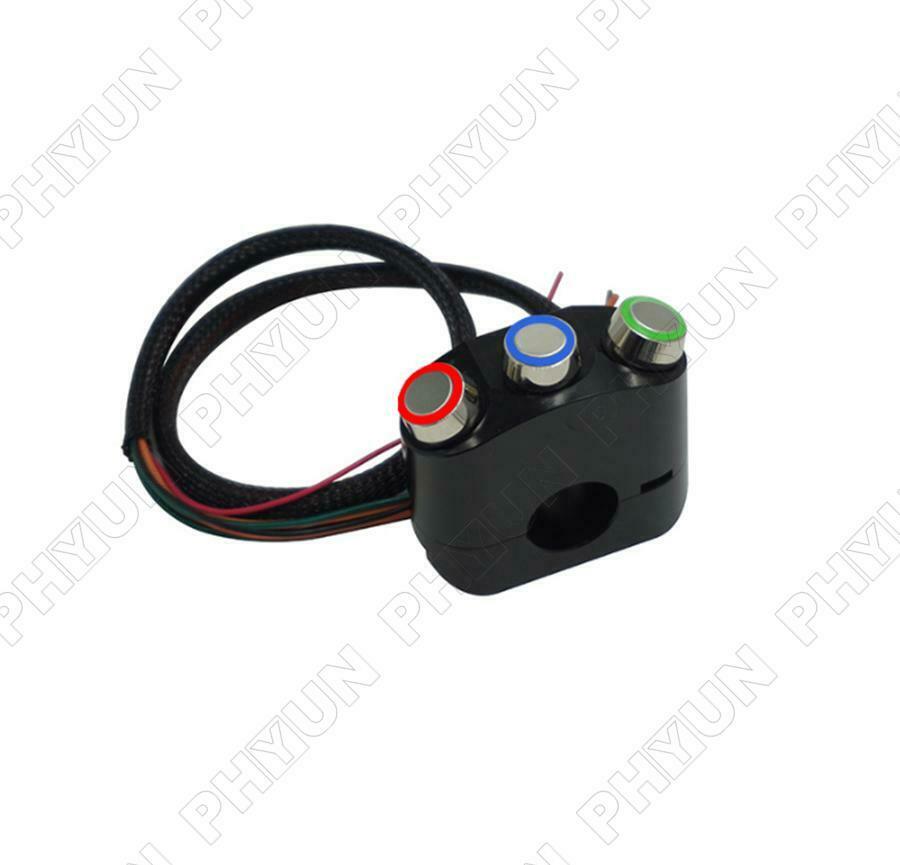 Universal Motorcycle Handlebar Control Switch Headlight Spotlight Start Button