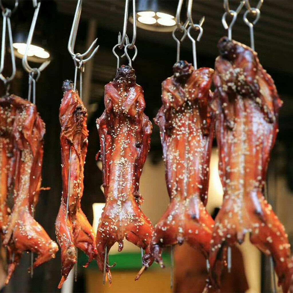 Pack 5 Meat Hooks Stainless Steel Hanging Butcher Rustic Farmhouse Hunting