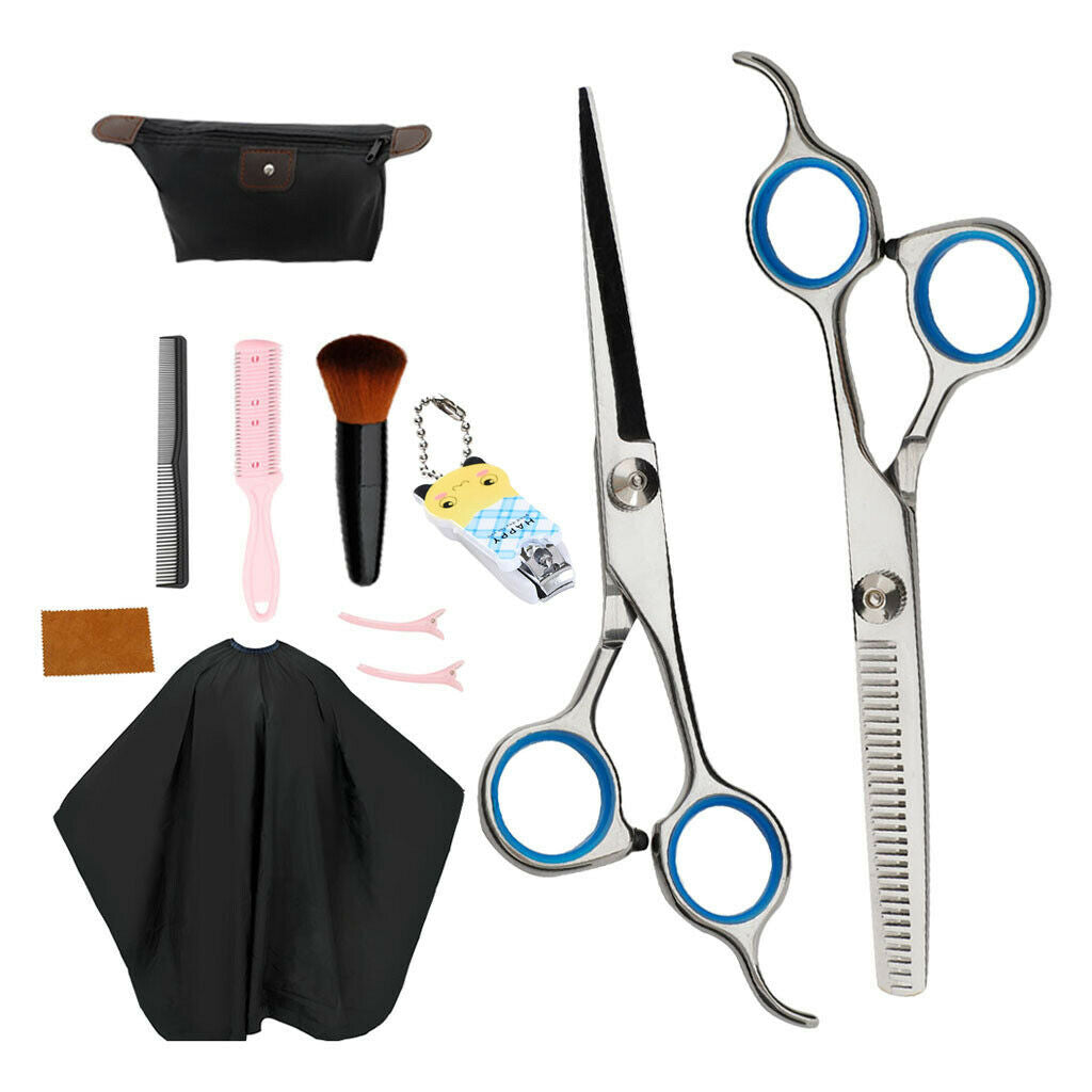 Barber Hair Cutting Scissors Kit w/ Accessories Scissors for Men Women B