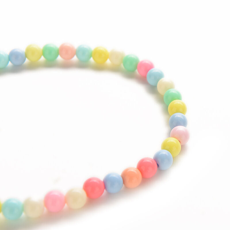 Colorful Beads Necklace&Bracelet Set Party Jewelry for Kids Baby Girls.l8