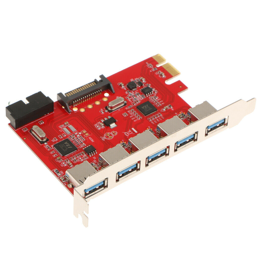 5Port SuperSpeed USB3.0 PCI-Express Desktop PC Connector Card Built in 20pin