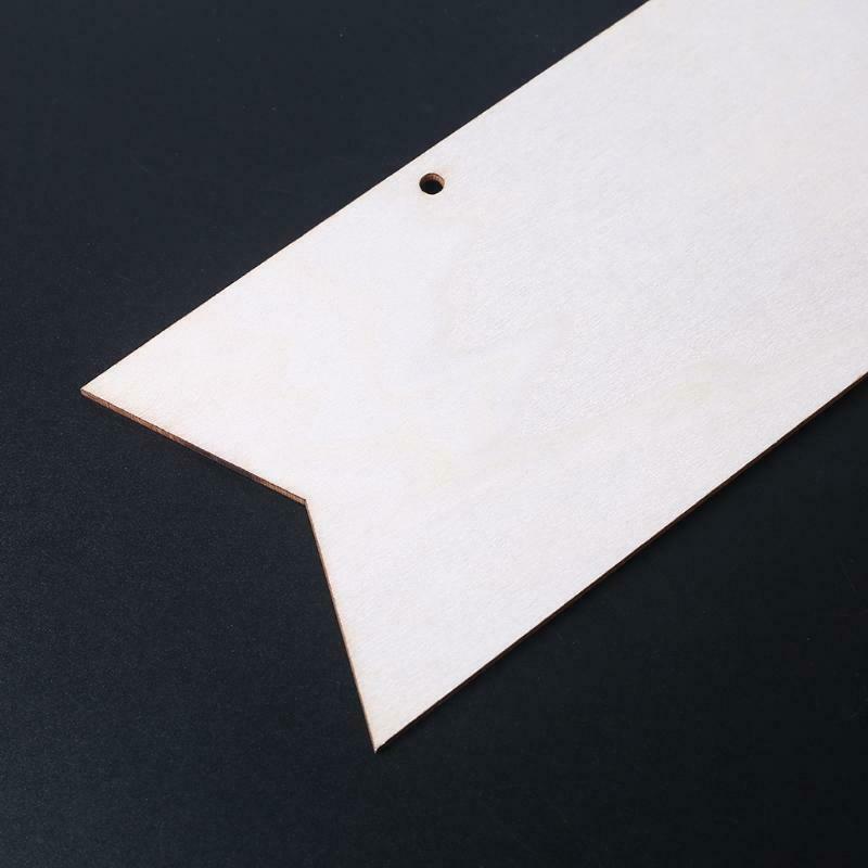 8 Pcs Arrow + Wavy Shape Wooden Blanks Hanging Tag Sign Unfinished Slices Chips