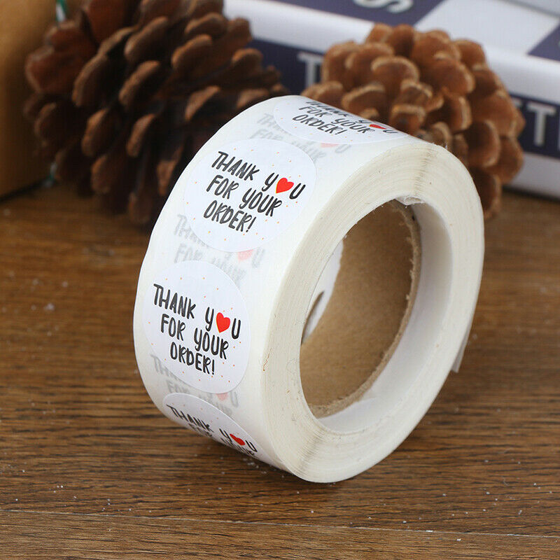 500pcs/roll round thank you for your order sealing stickers gifts bag lab.l8