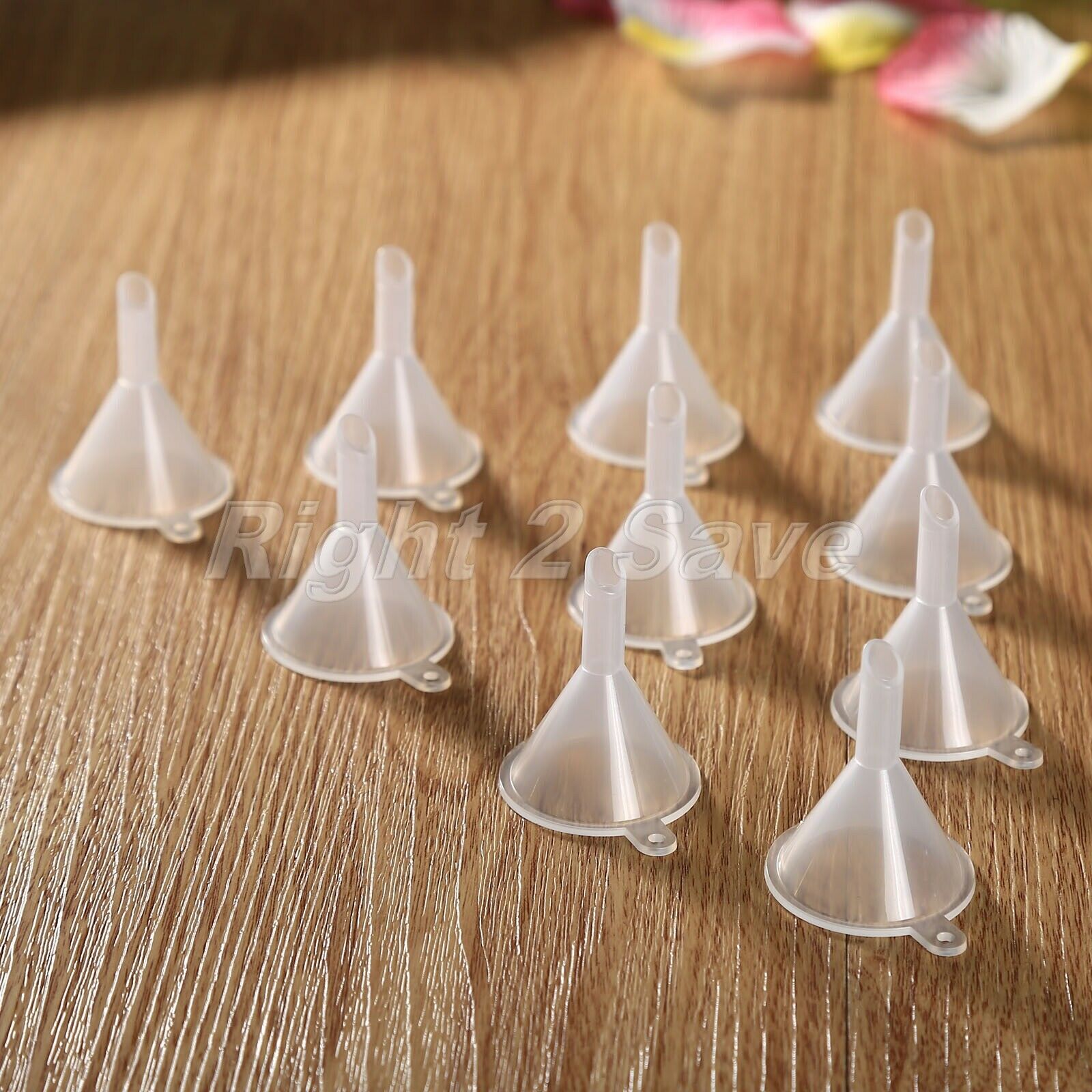 10Pcs Household Perfume Diffuser Bottle Oil Funnels Clear Plastic Bottle Funnel