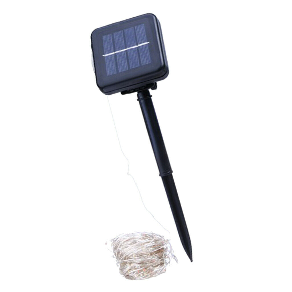 Outdoor Solar Powered 12m 100 LED String Lights Waterproof Lamp Warm