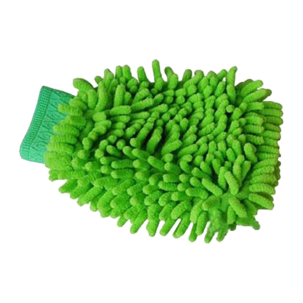 Microfiber Cleaning Mitten Double Sided Chenille Glove Cleaning Cloth Home