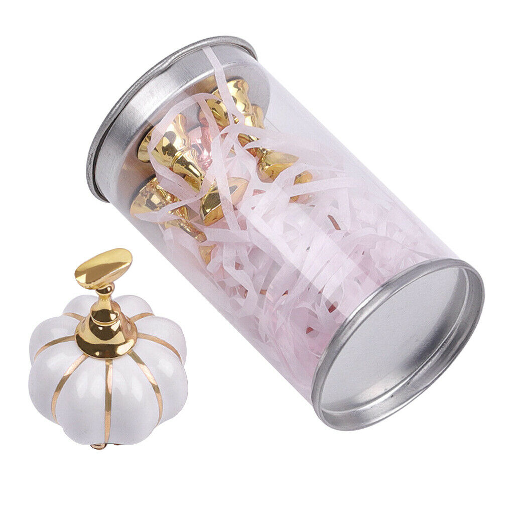 Pumpkin Shaped Acrylic Finger Nail DIY Nail Art Display Stand Training Tools