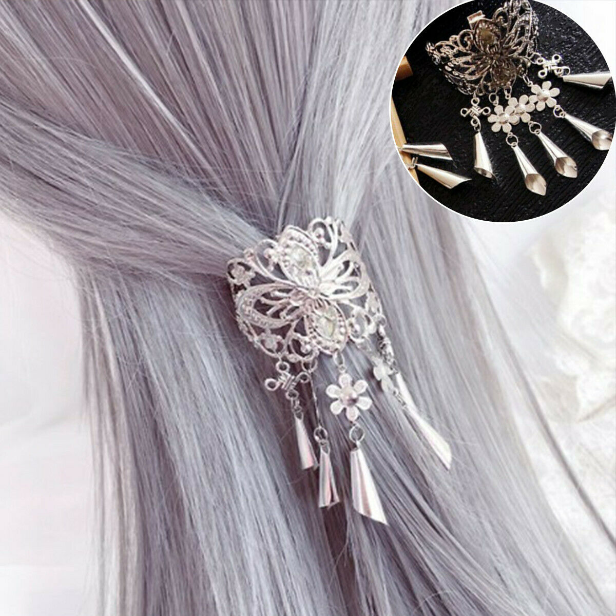 Retro Women's Alloy Hair Clips Pin Hairpins Bell Tassel Hairpin Accessories