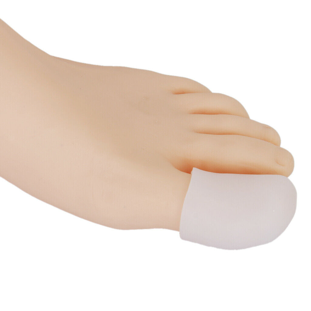 1 Pair Unisex Soft Silicone Toe Caps Pads Covers for Corns Callus 4x2.5cm