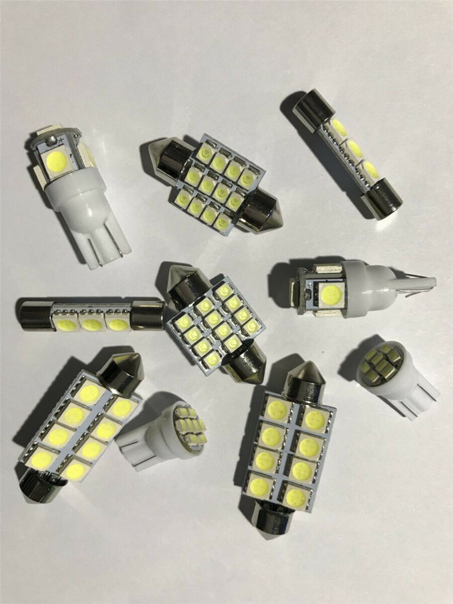 10x Car Light Bulbs Xenon White LED Dome Map Door Glove Box License Plates Bulb