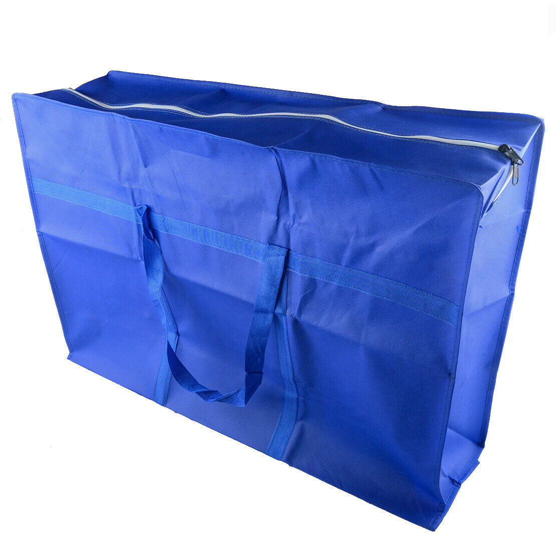Blue Foldable Large Bag Luggage Storage Bag Travel Hand Pouch Tote Bag Nonwoven