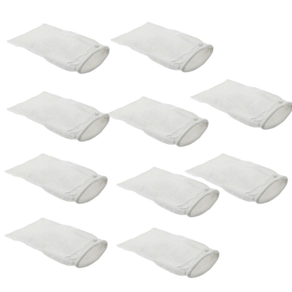 10x Reusable Aquarium Filter Drawstring Filtration Bag Sump Filter 20x35cm