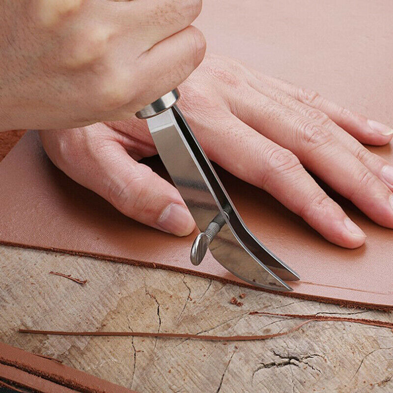 1pc Leather Tools Adjustable Cutter DIY Handmade Leather Crimper  Edge Ho.l8