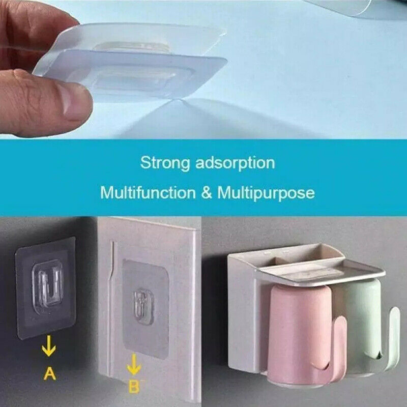 10pcs Double-sided Adhesive Wall Hook Hooks Hanger Strong Wall Storage HolderSJC
