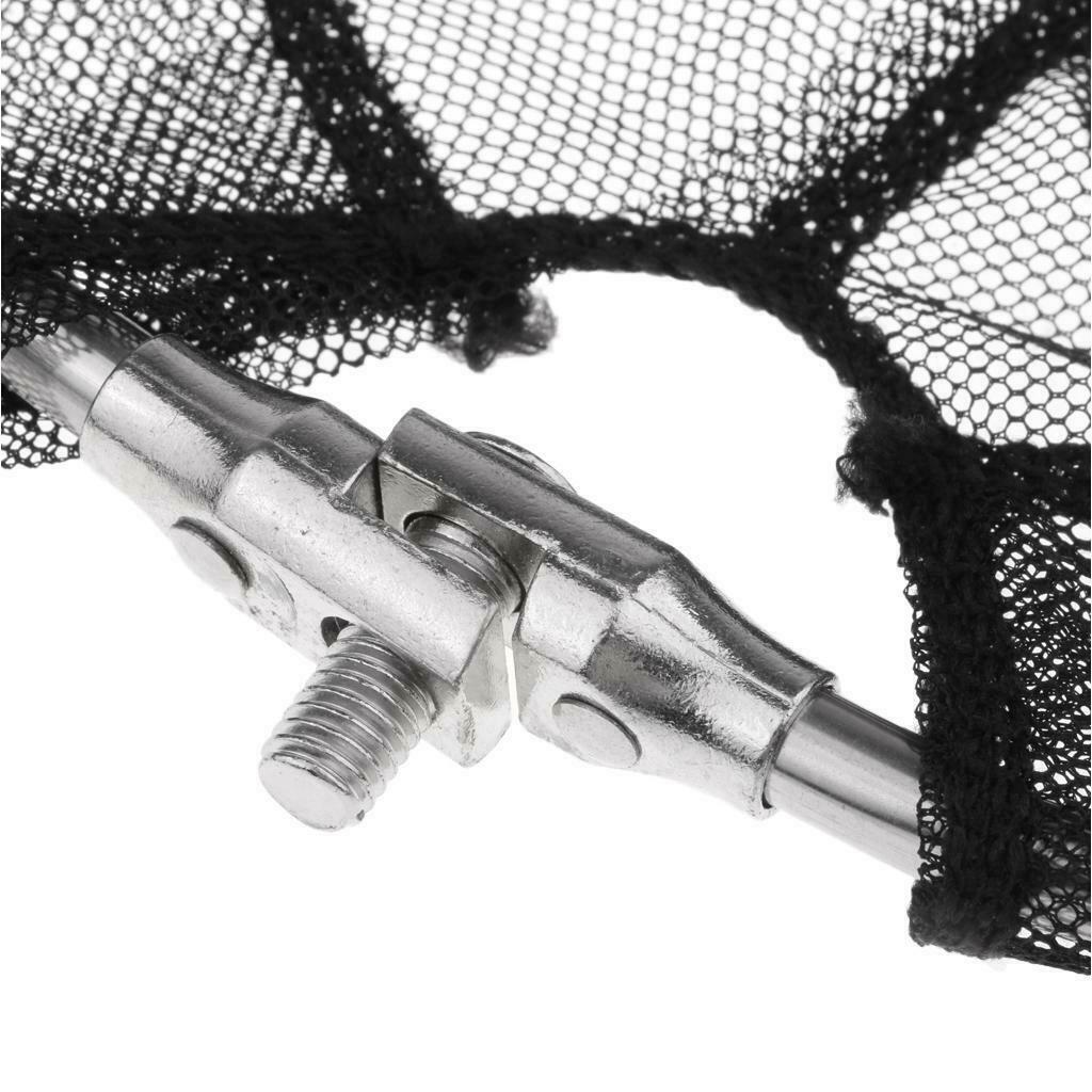 Foldable stainless steel frame fishing landing net