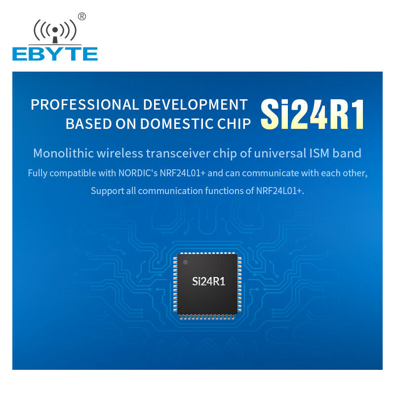 4Pcs 2.4g wireless rf module E01 compatible E01C-ML01S Si24R1 300m PCB Module