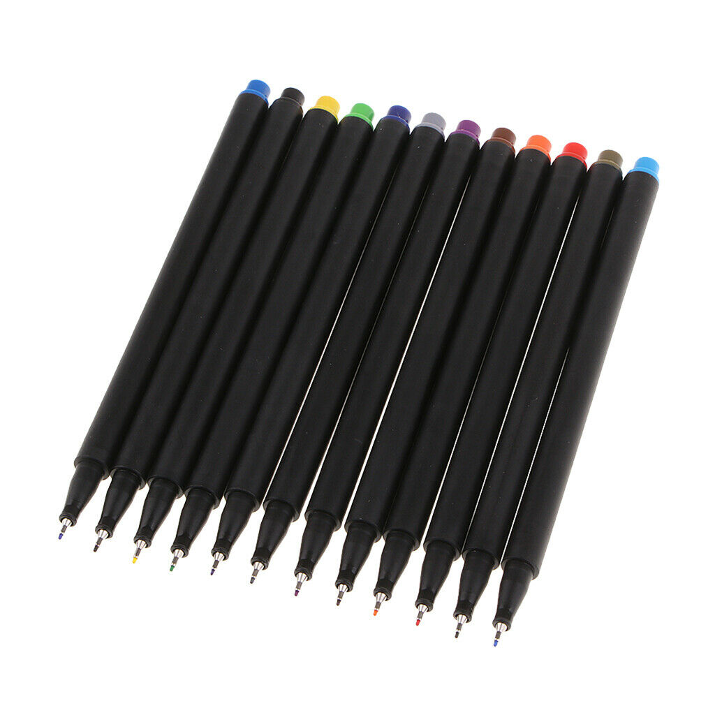 12Pcs Colored Water Based Pens Kids Drwaing Tools Journal Scrapbooking