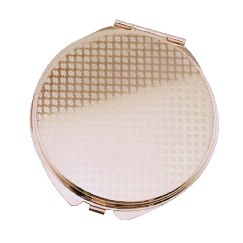 2x Portable Mini Compact Pocket Handheld Cosmetic Mirrors w/ Metal Frame
