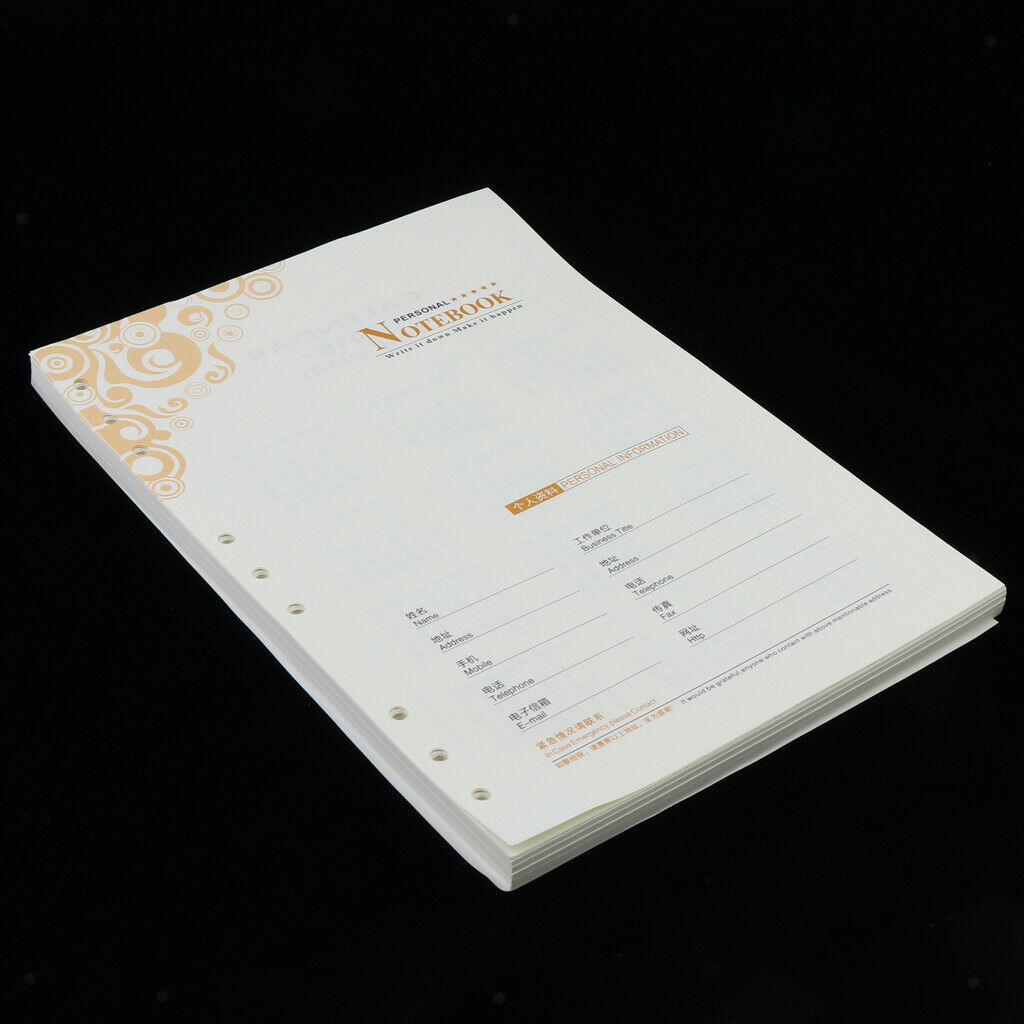 Refillable paper inserts for notebook binders B5-80 sheets - lined