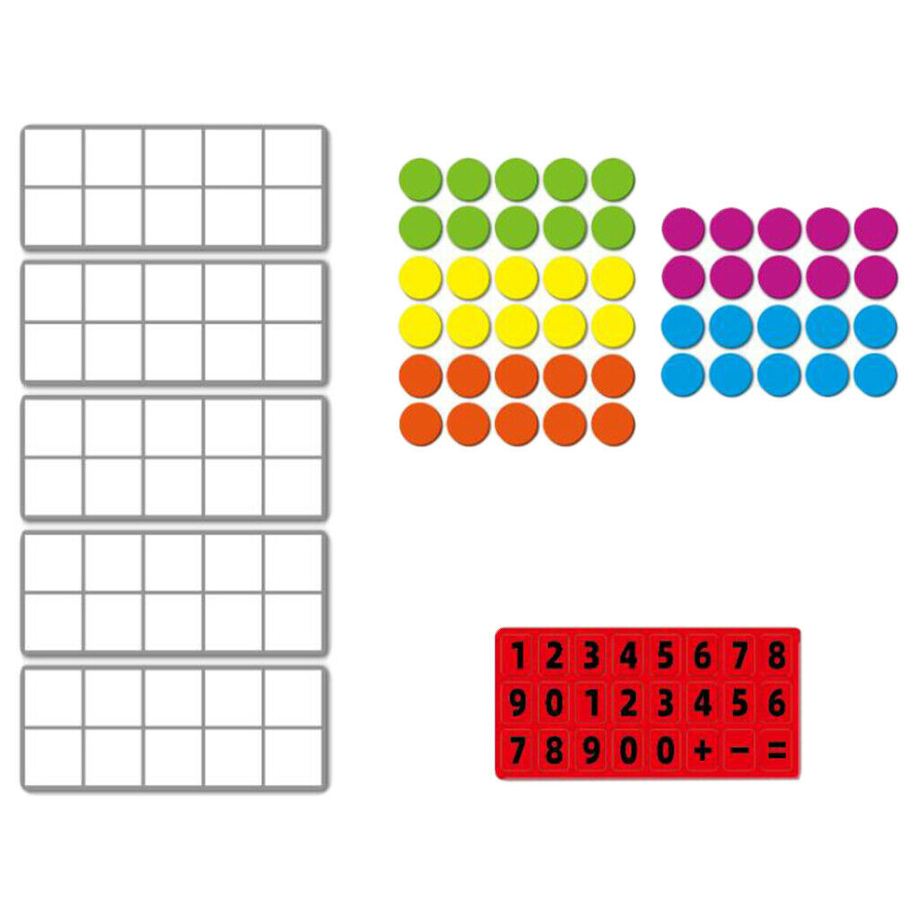 Ten-Frame Math Manipulative Counting Early Education for Kindergarten Kids