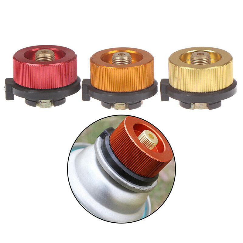 Camping Stove Butane Gas Metal Adapter Convert Fuel Canister..l8