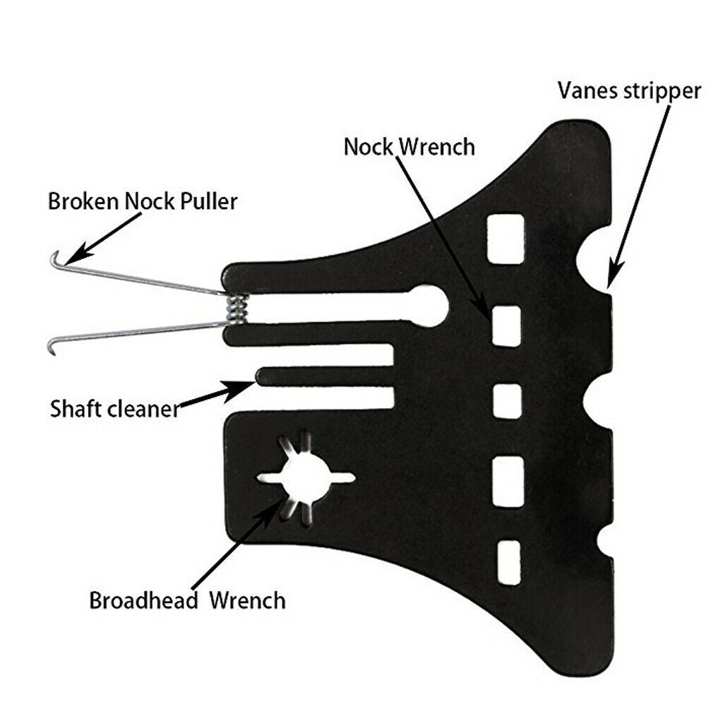 Multifunctional Archery Arrow Repair Cleaning Tool Bow Nock Adjusting Device