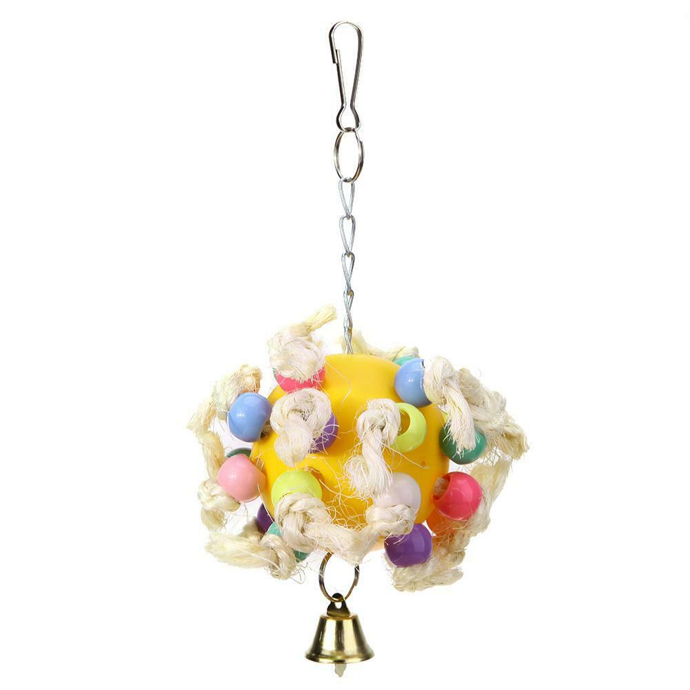 Wooden Parrot Birds Toys Plaything Colorful Pet Bird Accessories(2) @