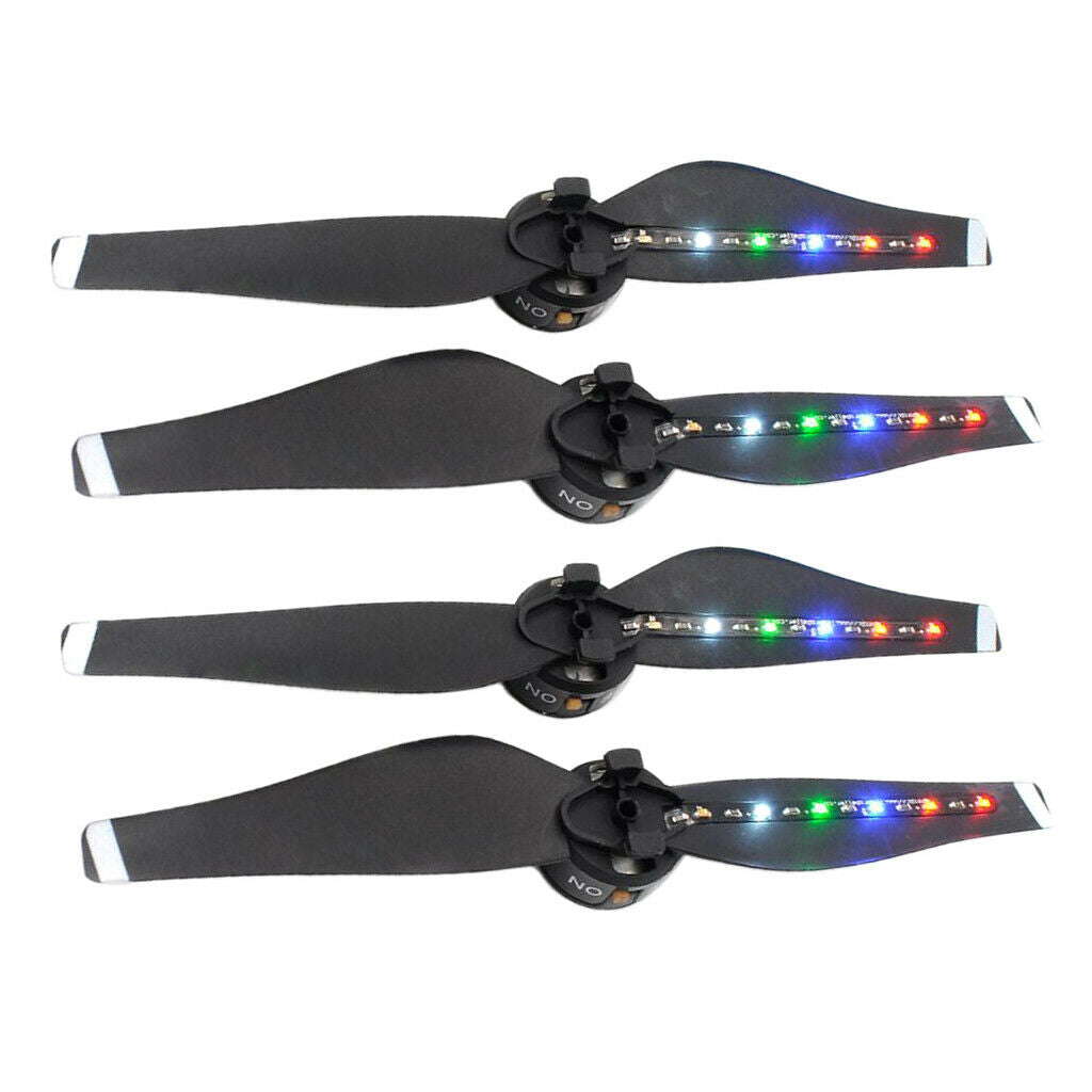 4pcs LED Flash Propeller Blades USB Charging Prop 5 Color for DJI Mavic Air
