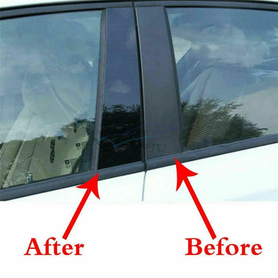 6× Black Car Body Left&Right Window Decoration Strips For 14-20 Chevrolet Impala