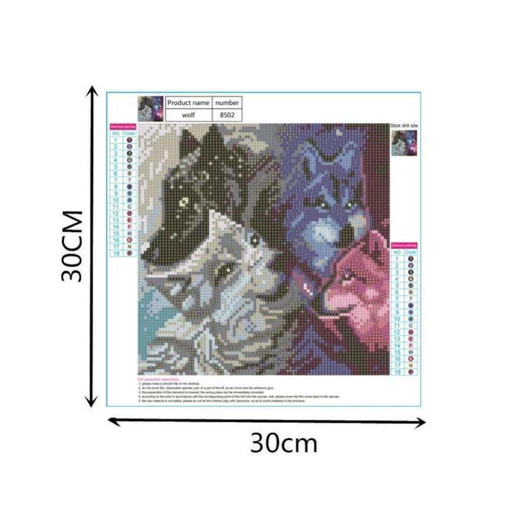 Four Wolves Full Drill  DIY 5D Diamond Painting Embroidery Cross Stitch Kit
