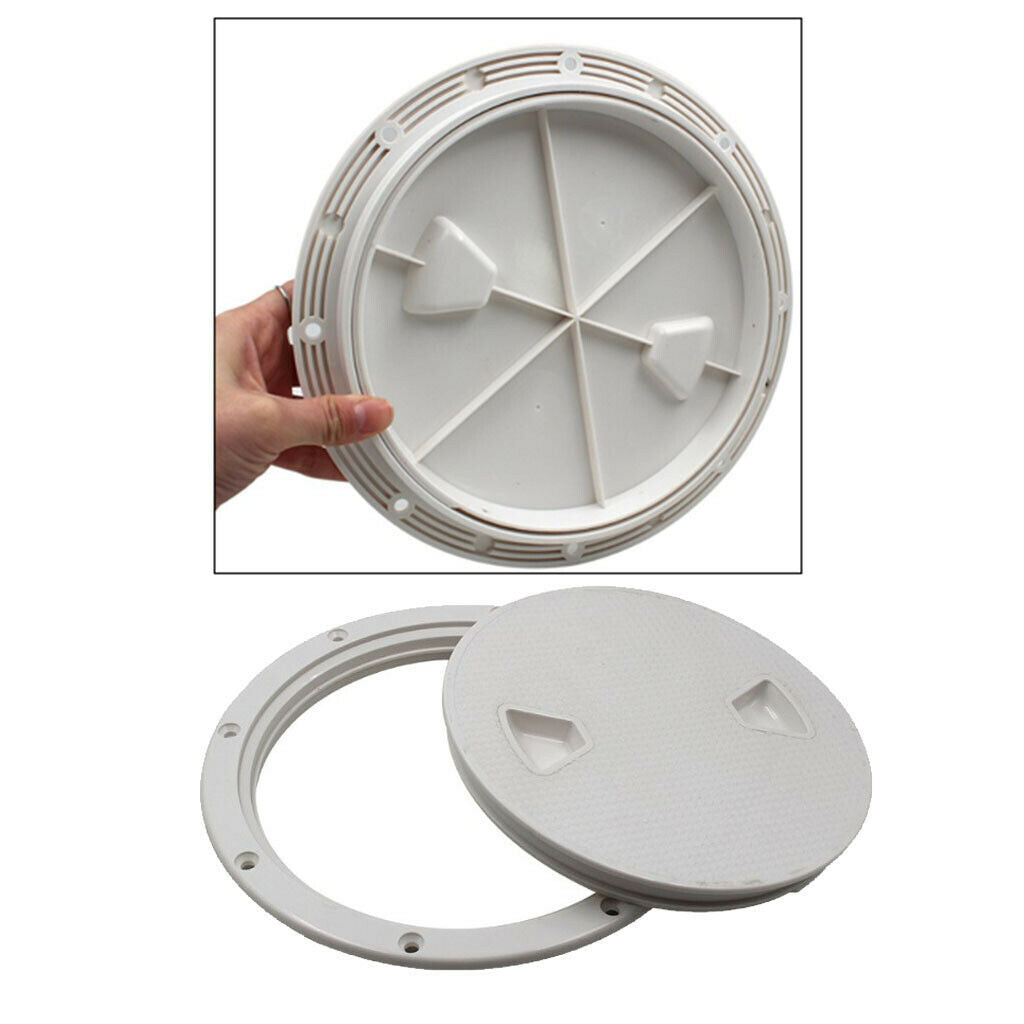 ABS White Boat Detachable Non Slip 8" Deck Inspection Hatch Plate For Marine