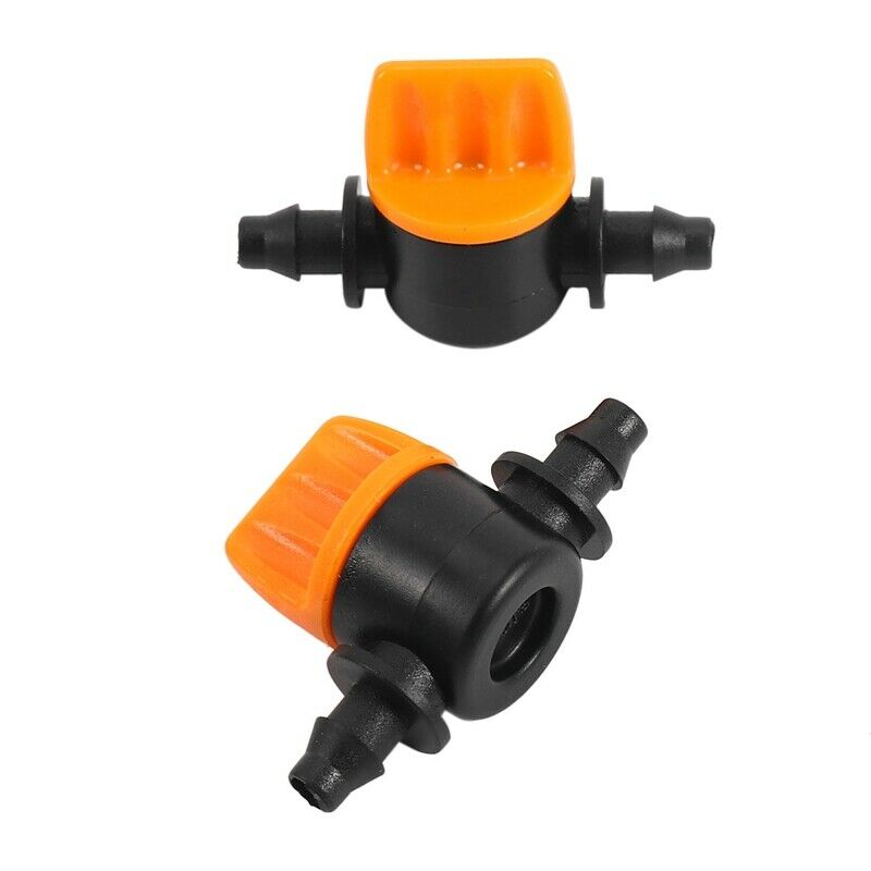 1X(Mini Valve With 4/7Mm Hose Garden Irrigation Barbed Water Flow Control Valv4)