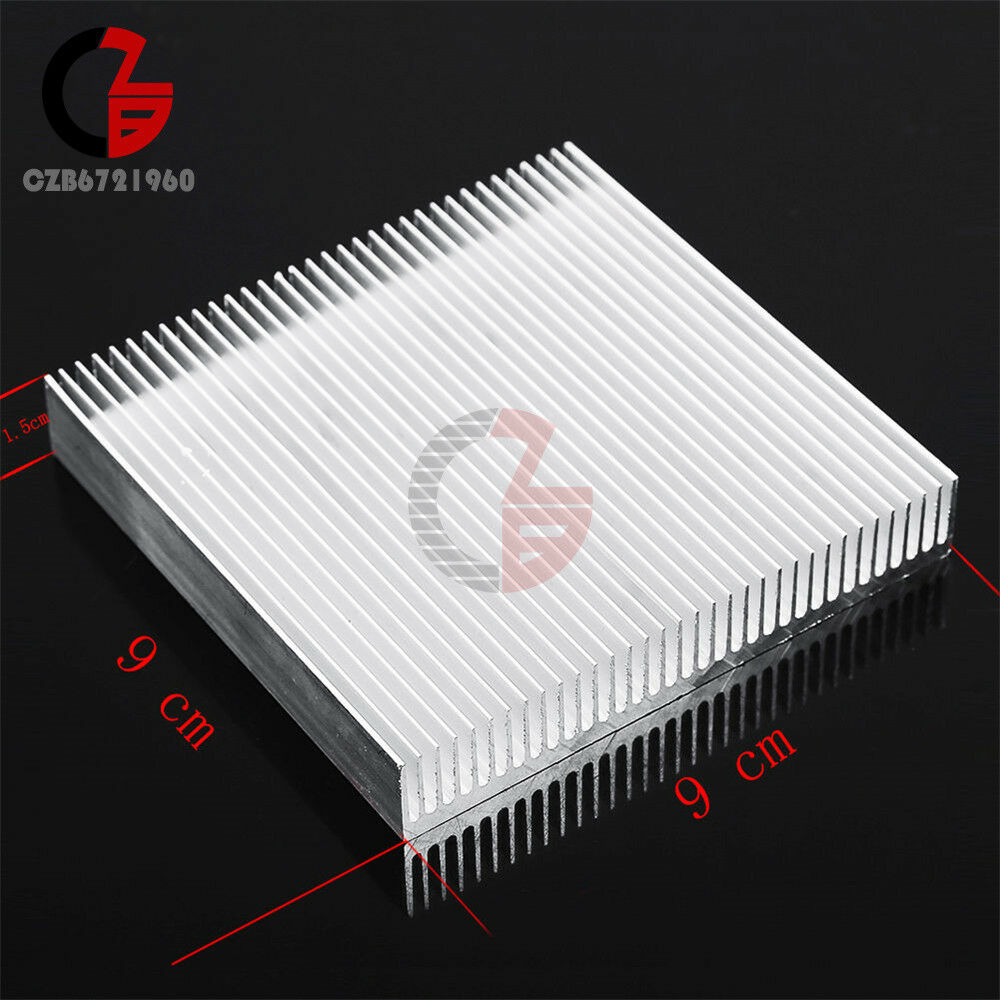 Aluminum Heat Sink Cooling For LED Power IC Transistor DC Converter 90x90x15mm