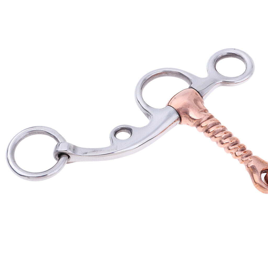 Stainless Steel 5inch Horse  with Screw Copper Inlay English Bit