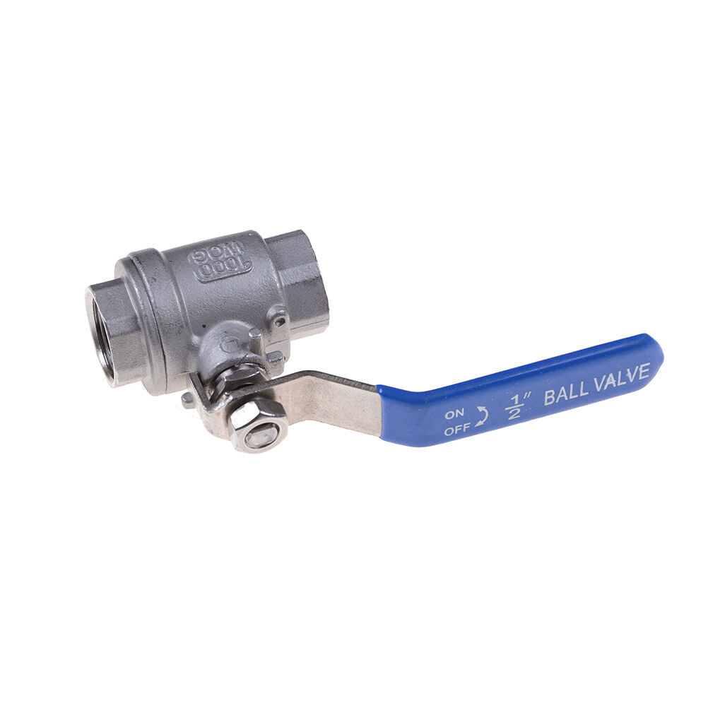 1/2"Female SS 304 New Stainless Steel Full Port Ball Valve Vinyl Handle WOG10 WF