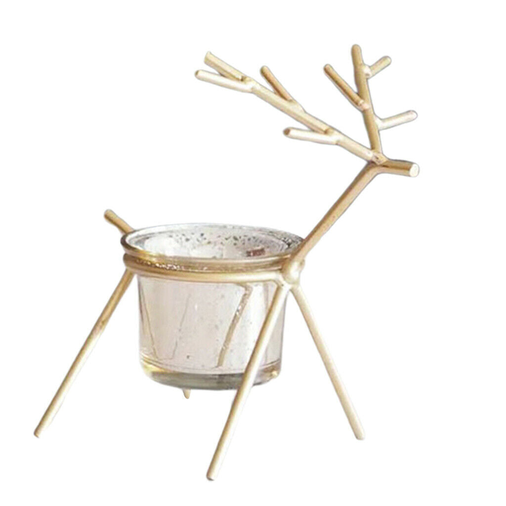 Reindeer Holder Table Centerpieces Photo Prop Bar Cafe Ornament Golden