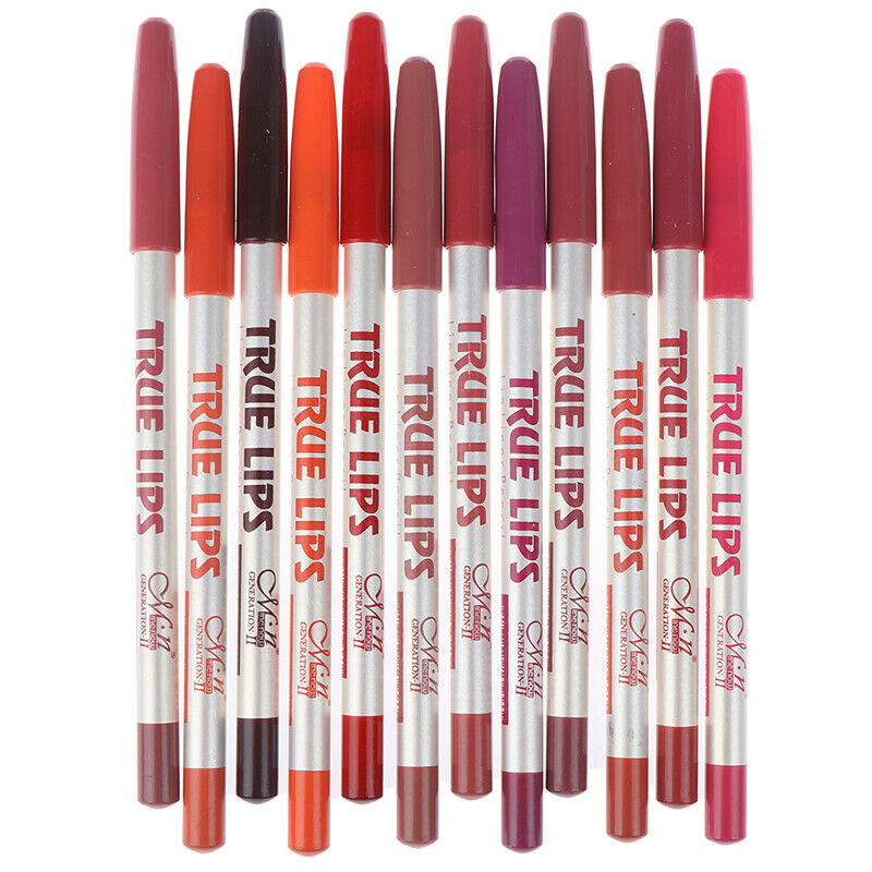 12 Colors Lipliner Pencil Waterproof Lip Eye Brow Cosmetic Makeup Colorful PBDA