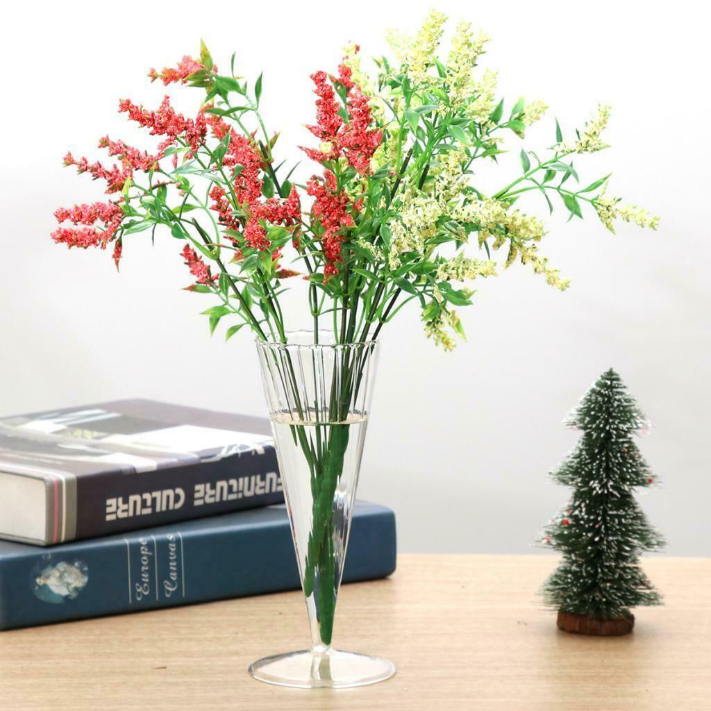 2pcs Test Tube Vase in Wooden Stand Desktop Glass Set Hydroponic Plants