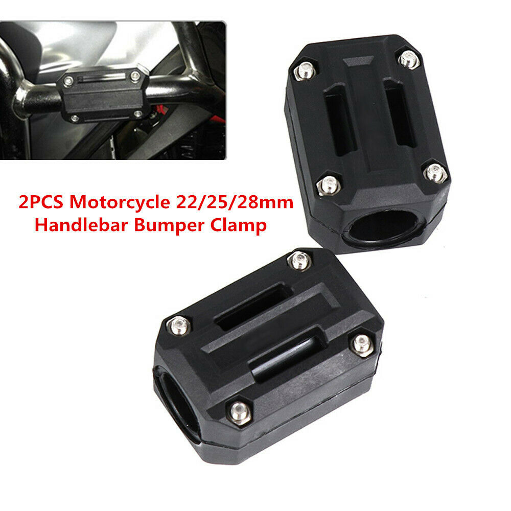 2PCS Motorcycle Bike 22/25/28mm Handlebar Bumper Clamps Protector Nylon Plastic