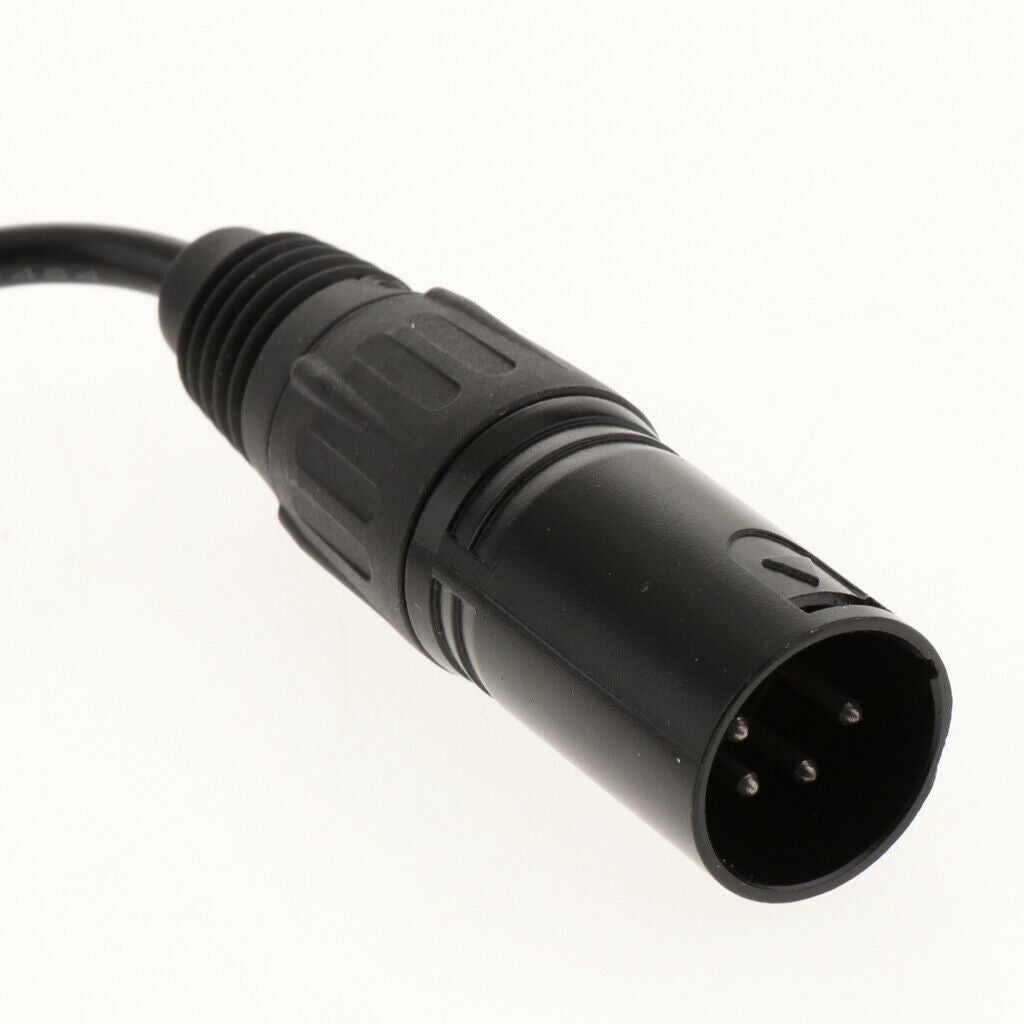 2X 5.5x2.1mm Male Plug to 4 Pins XLR Male Connector DC Power Adapter Cable 60cm