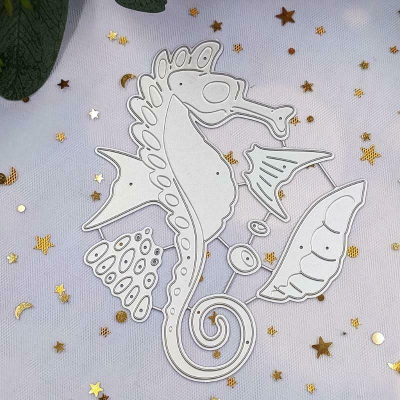 Hippocampus DIY Embossing Stencil Carbon Steel DIY Album Paper Card Mould