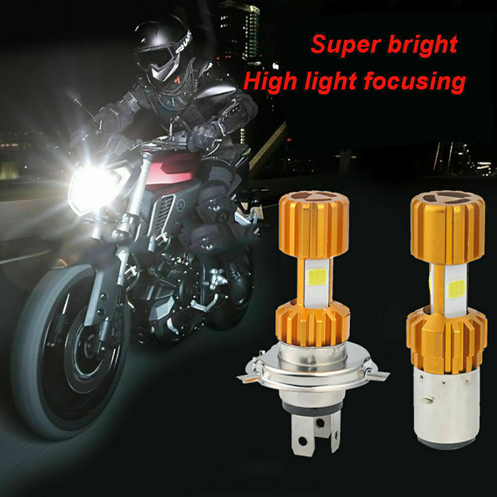 H6 BA20D DC12V LED COB Motorcycle Bike Hi/Lo Headlight Lamp Bulb 6000K 2000LM_US