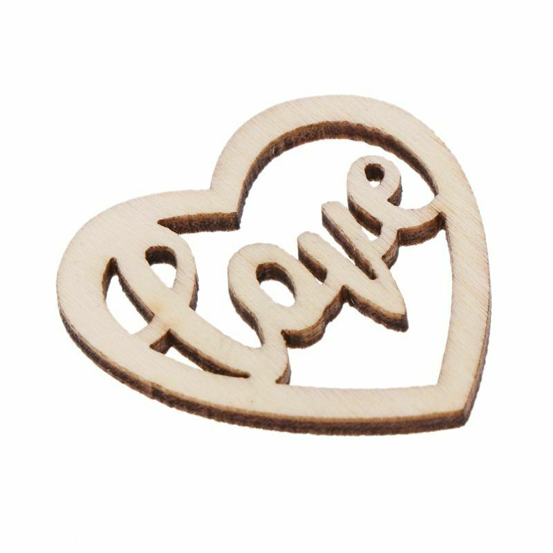 15Pcs Rustic Wooden Love Table Confetti Scatter Rustic Wedding Party Decor