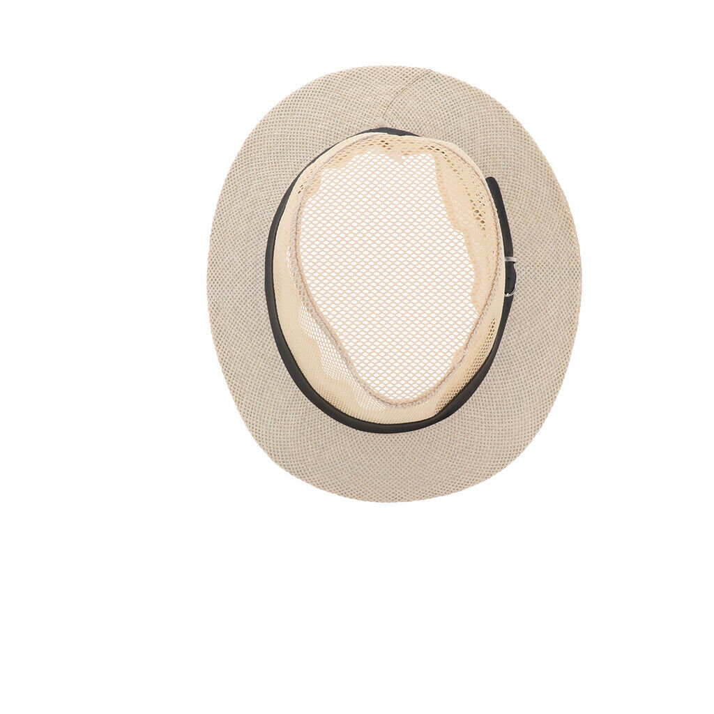 Travel Sun Hat Cowboy Style Summer   for Men Foldable Western Hat Beige